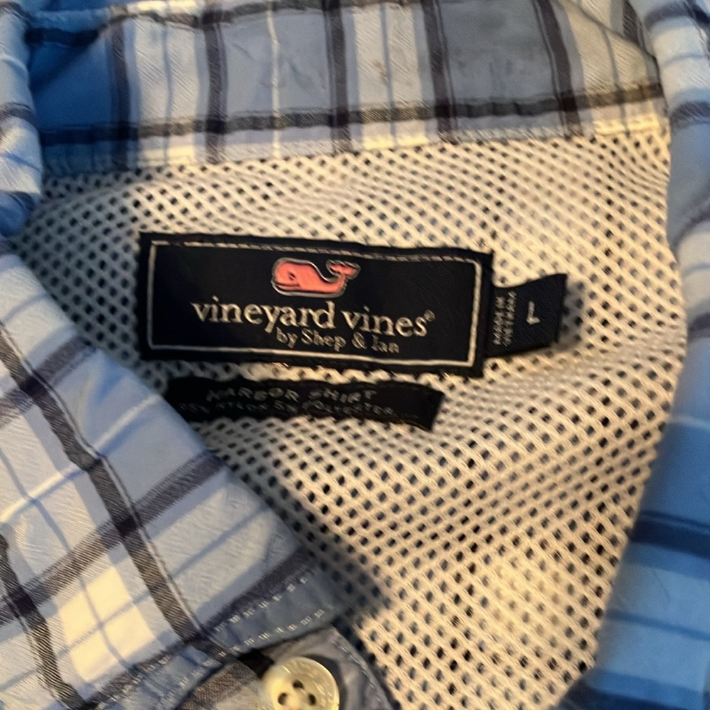 Vineyard Vines Blue and White “Harbor Shirt” - Picture 3 of 4